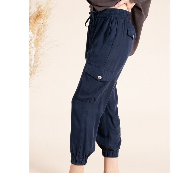 Blue Velvet “ Brockton “ Blue Velvet 100% Tencel Cargo Jogger SR6 - Picture 4 of 5